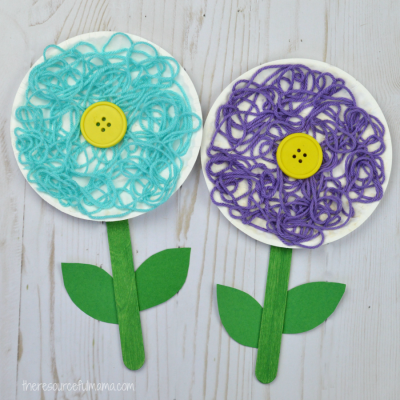 Mixed Media Flower Craft for Kids