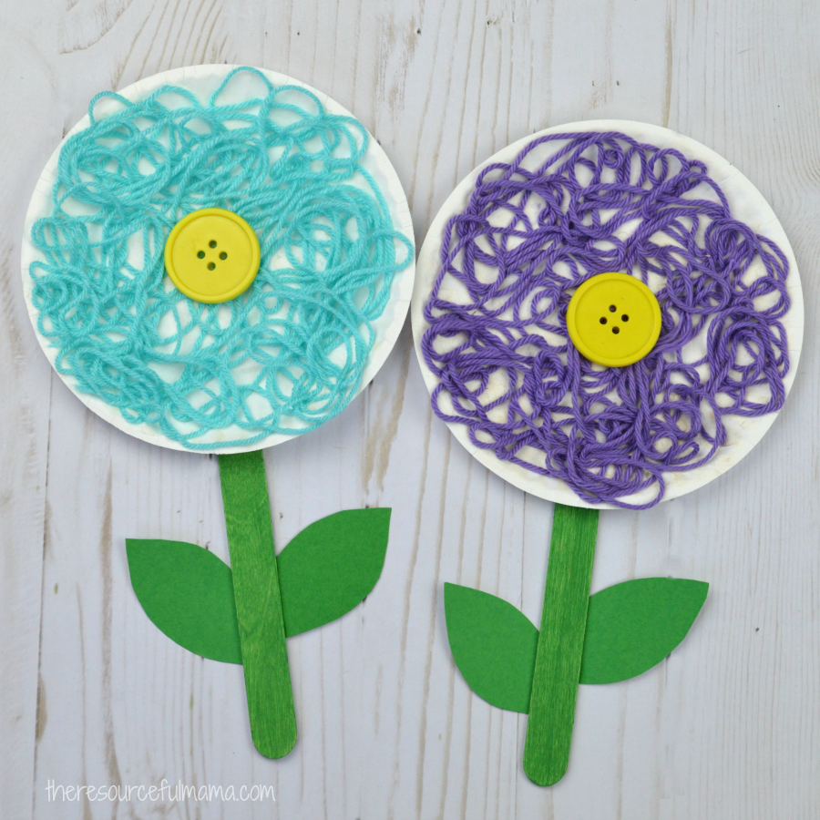 Mixed Media Flower Craft for Kids - The Resourceful Mama