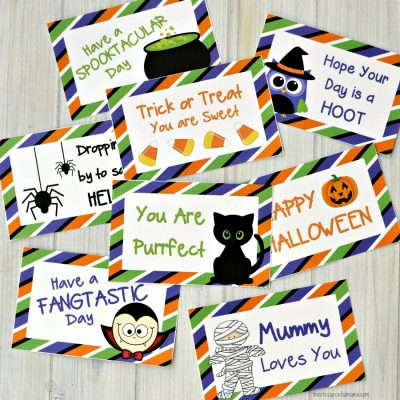 Halloween Lunch Box Notes