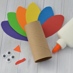 This Paper Roll Turkey Craft is a fun Thanksgiving craft for kids that reuses your paper rolls and a few other simple craft supplies.