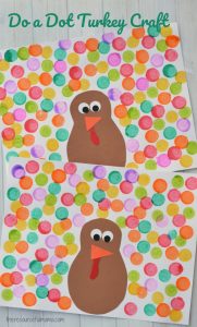 The supplies and steps for this Dot a Dot Thanksgiving Craft are simple and basic making it the perfect Thanksgiving turkey craft for young kids. 