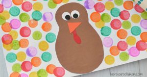 The supplies and steps for this Dot a Dot Thanksgiving Craft are simple and basic making it the perfect Thanksgiving turkey craft for young kids. 
