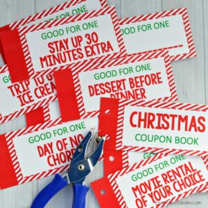 This Christmas coupon book is an inexpensive way to add fun, meaningful, and useful experiences to your child's Christmas stocking.