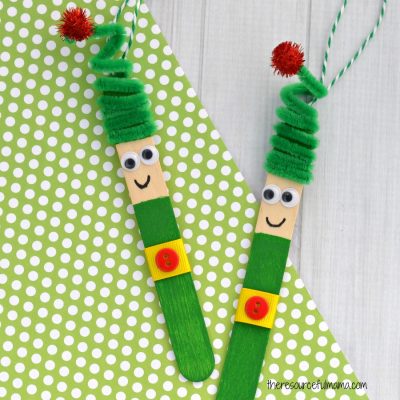 Craft Stick Elf Ornament