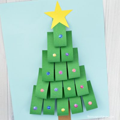 Paper Loops Christmas Tree Craft for Kids