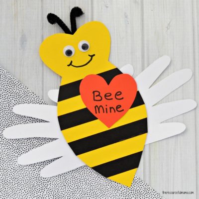 Handprint Bee Mine Valentine Day Craft