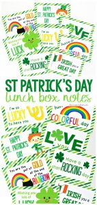 These St. Patrick's Day Lunch Box Notes add a fun little seasonal surprise to your child's lunch. They are sure to brighten up their day and put a smile on your child's face. 