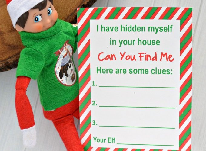 This printable hide & seek game is fun, interactive Elf on the Shelf Activity that requires very little prep while keeping the elf fun and interesting.  