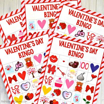 This Valentine's Day Bingo makes a  great game for your Valentine's Day parties or fun family night activity.  It's super inexpensive and quick and easy to put together. 