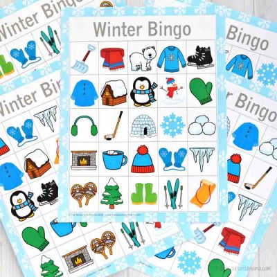 This printable winter bingo is a fun low cost, low prep activity that can be done at home when the kids are bored and stuck inside this winter or in the classroom.