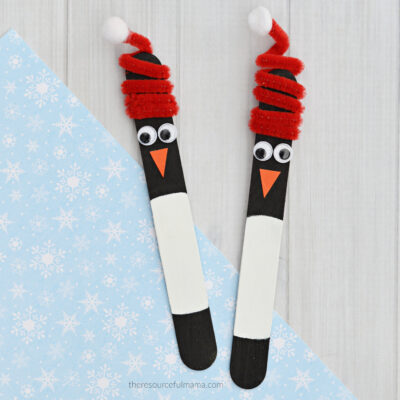 Craft Stick Penguin Ornament