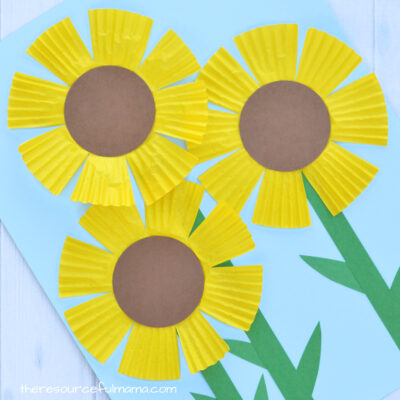 Cupcake Liner Sunflower Craft