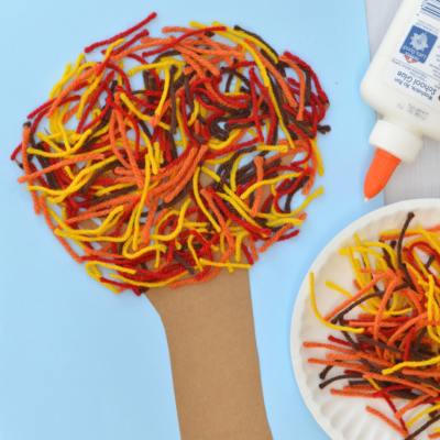 Yarn Fall Tree Kid Craft