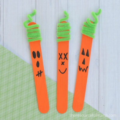 Craft Stick Jack o Lantern Craft