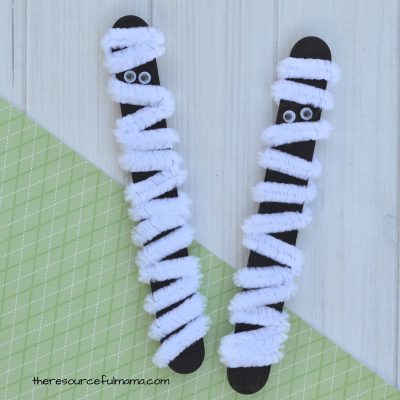 Pipe Cleaner Mummy Kid Craft